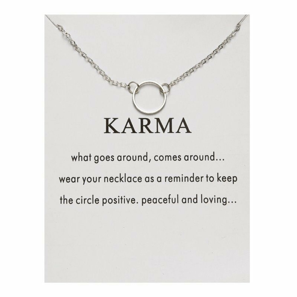 🔥HOT SALE🔥 Circle Karma Silver Plated Necklace